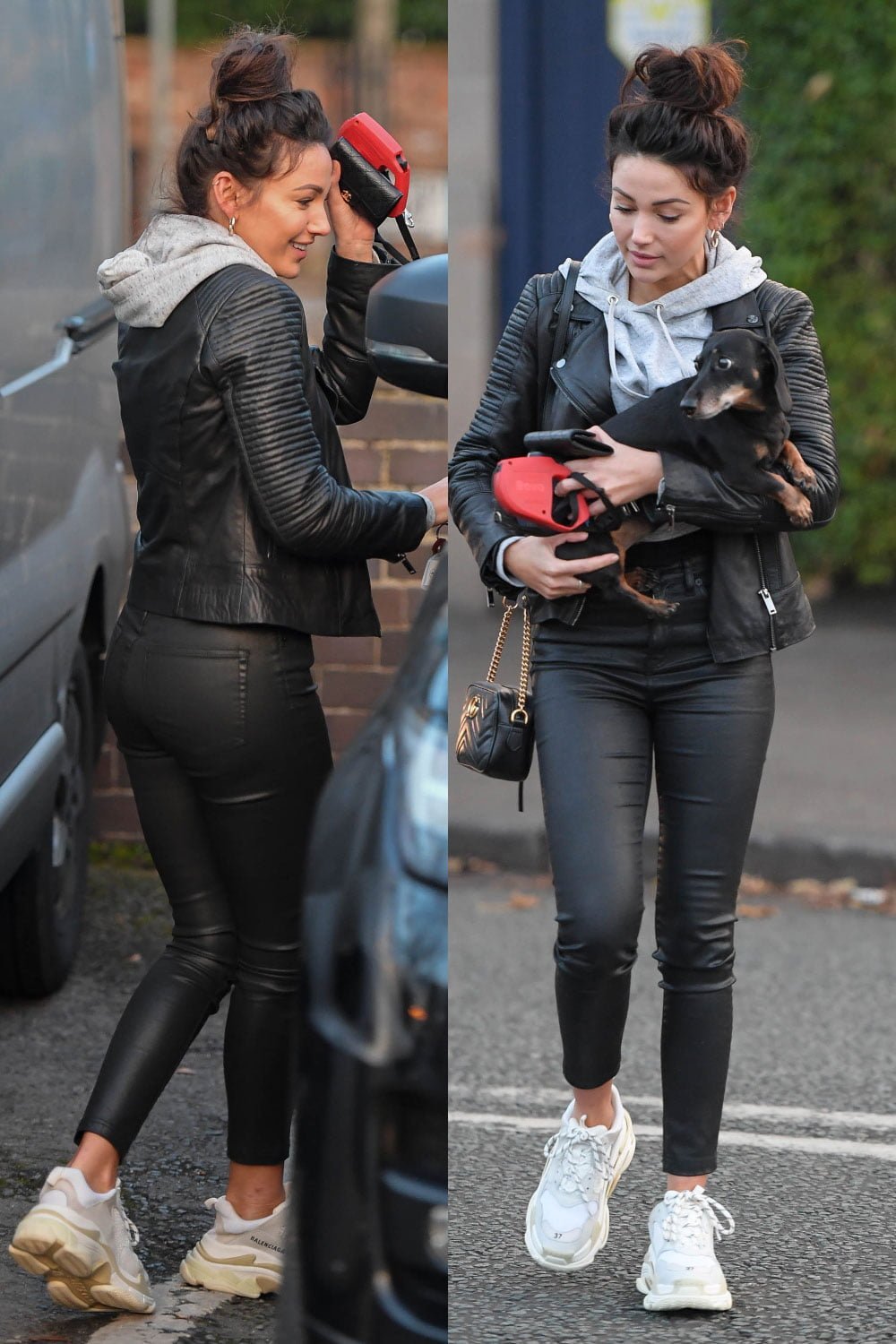 Michelle Keegan out in Hale Cheshire - Leather Jacket 4