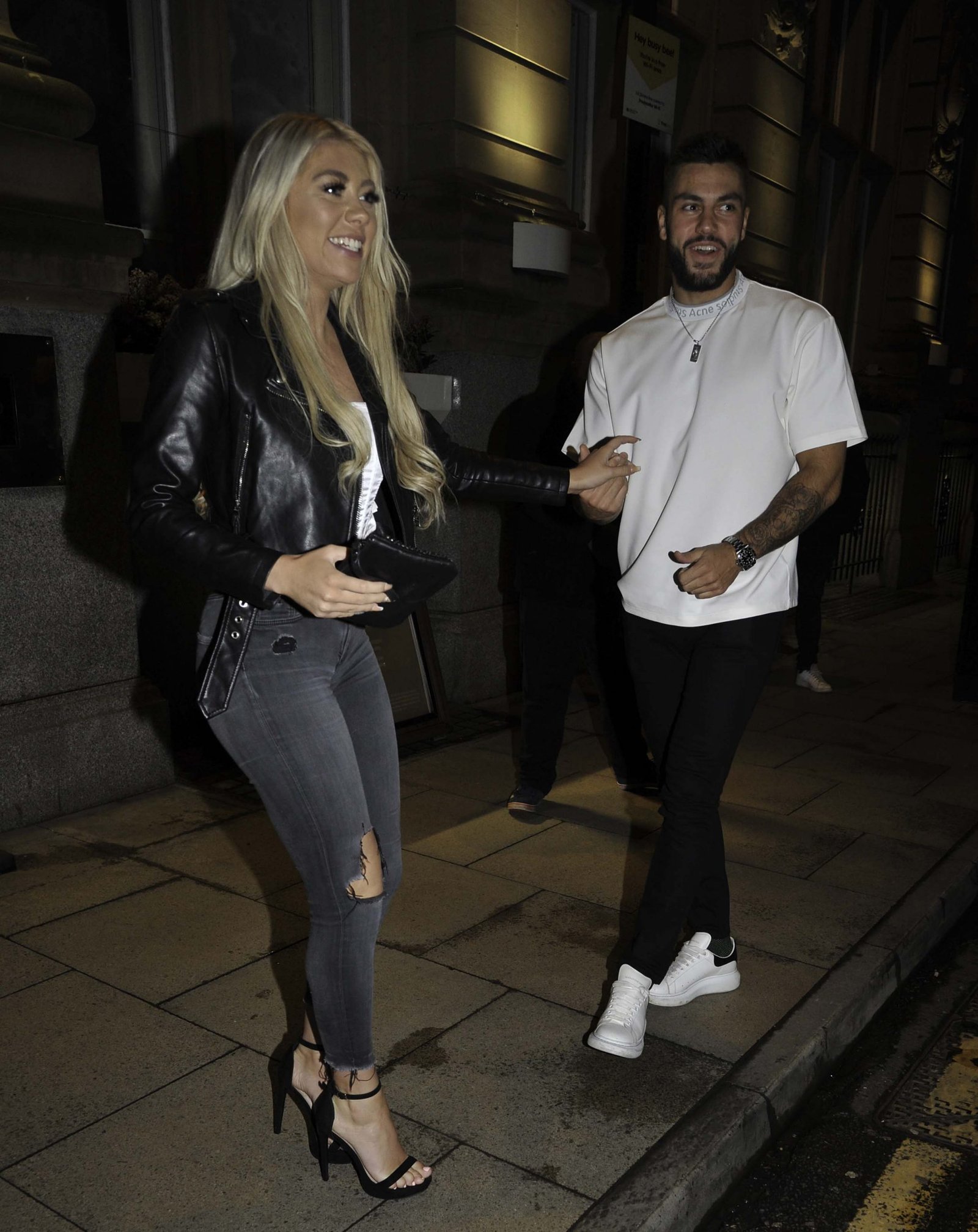 Paige Turnley at Rosso Restaurant - Leather Jacket 3