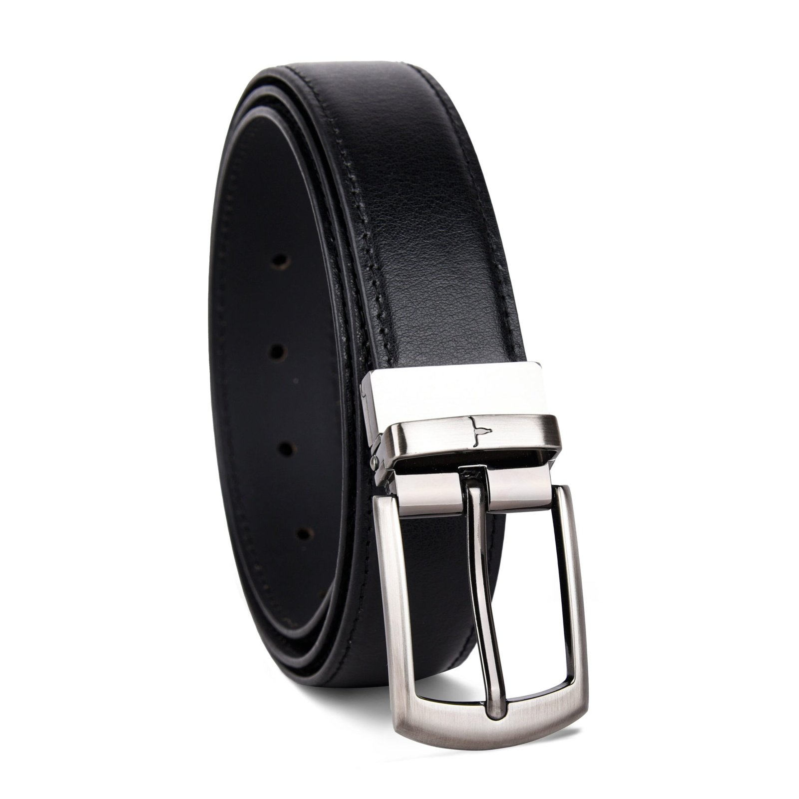 IndiFash Grayson Formal Leather Belt for Men - Black