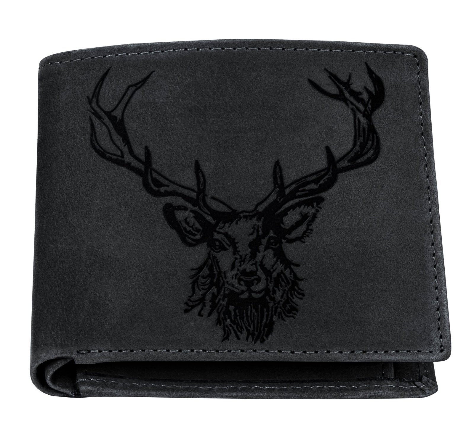 IndiFash Murphy Vintage Leather Wallet, Casual Leather Belt & Leather Keychain Combo Gift Set for Men - Vintage Black 2