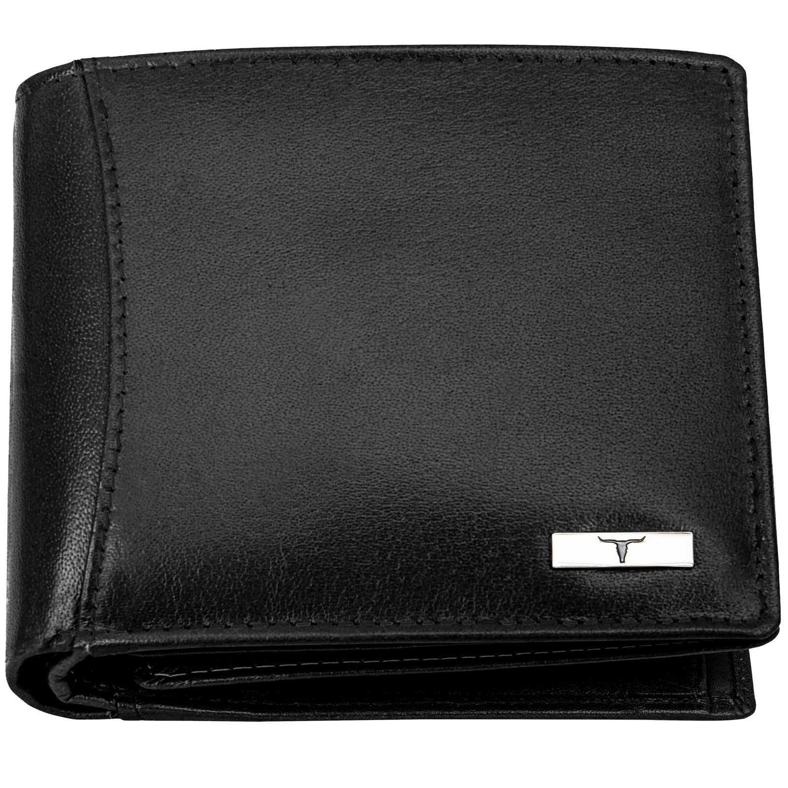 IndiFash Octa Leather Wallet & Reversible Leather Belt Combo Gift Set for Men - Aniline Black - Detail