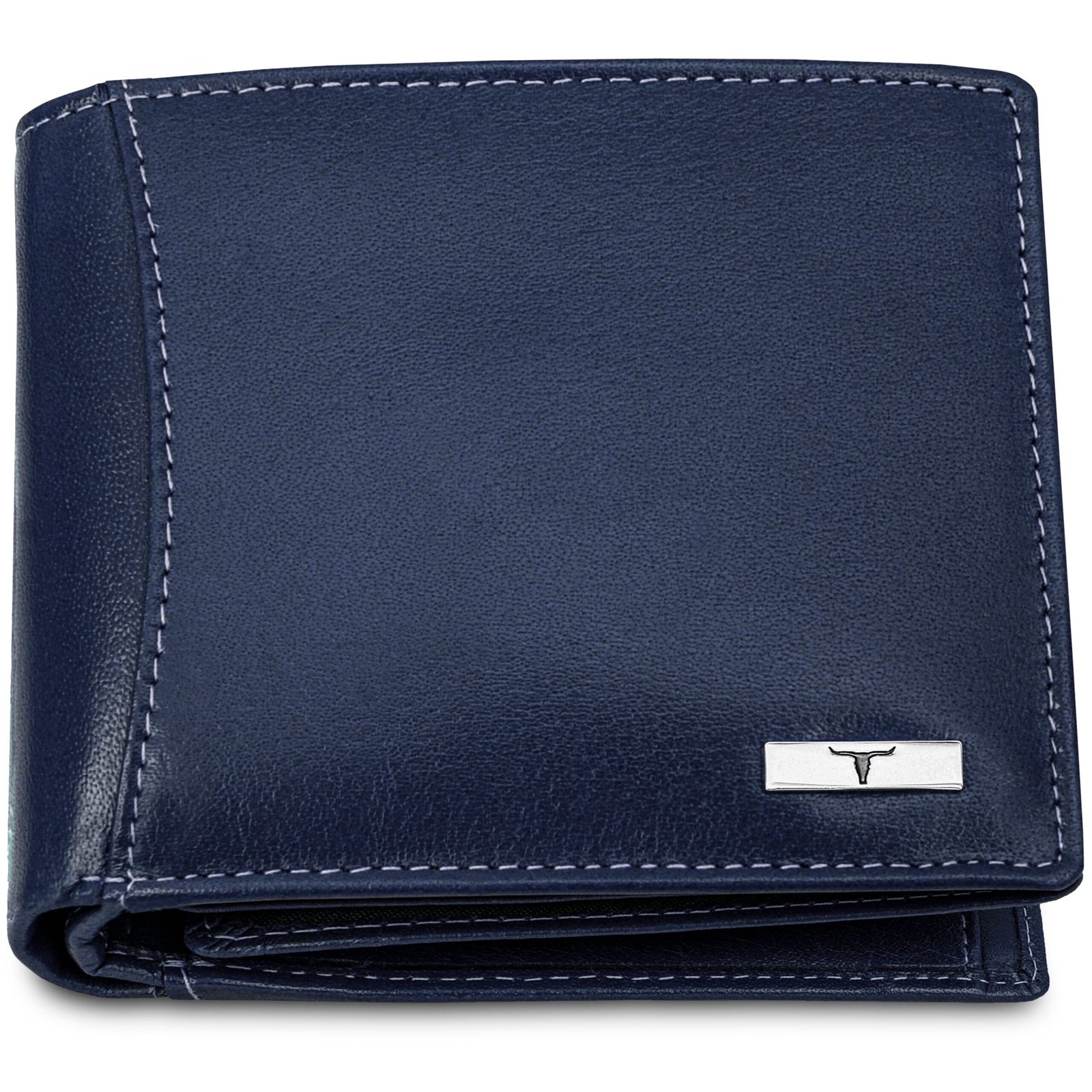 IndiFash Octa Leather Wallet & Reversible Leather Belt Combo Gift Set for Men - Aniline Blue 2