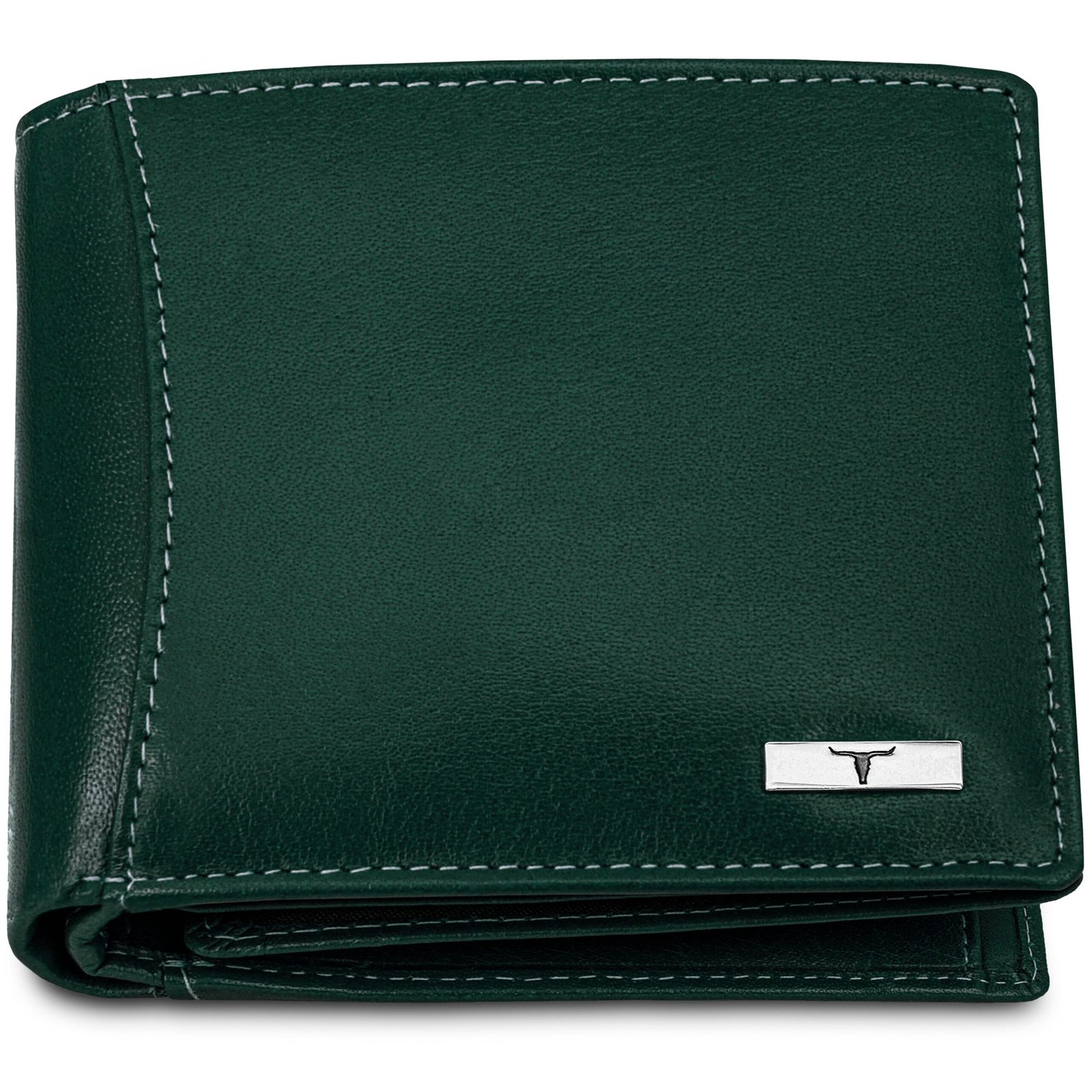 IndiFash Octa Leather Wallet & Reversible Leather Belt Combo Gift Set for Men - Aniline Green 2