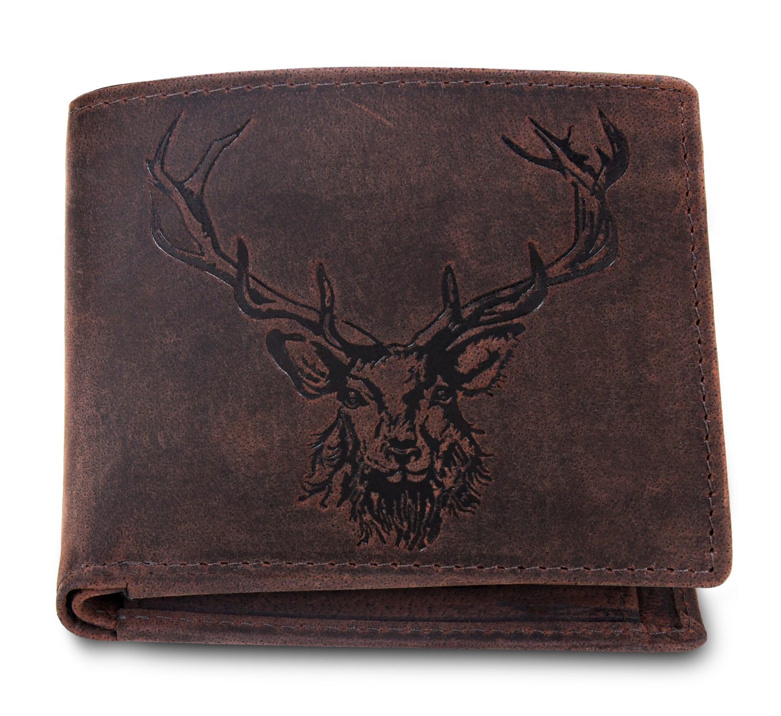 IndiFash Murphy Vintage Leather Wallet, Casual Leather Belt & Leather Keychain Combo Gift Set for Men - Vintage Brown 2