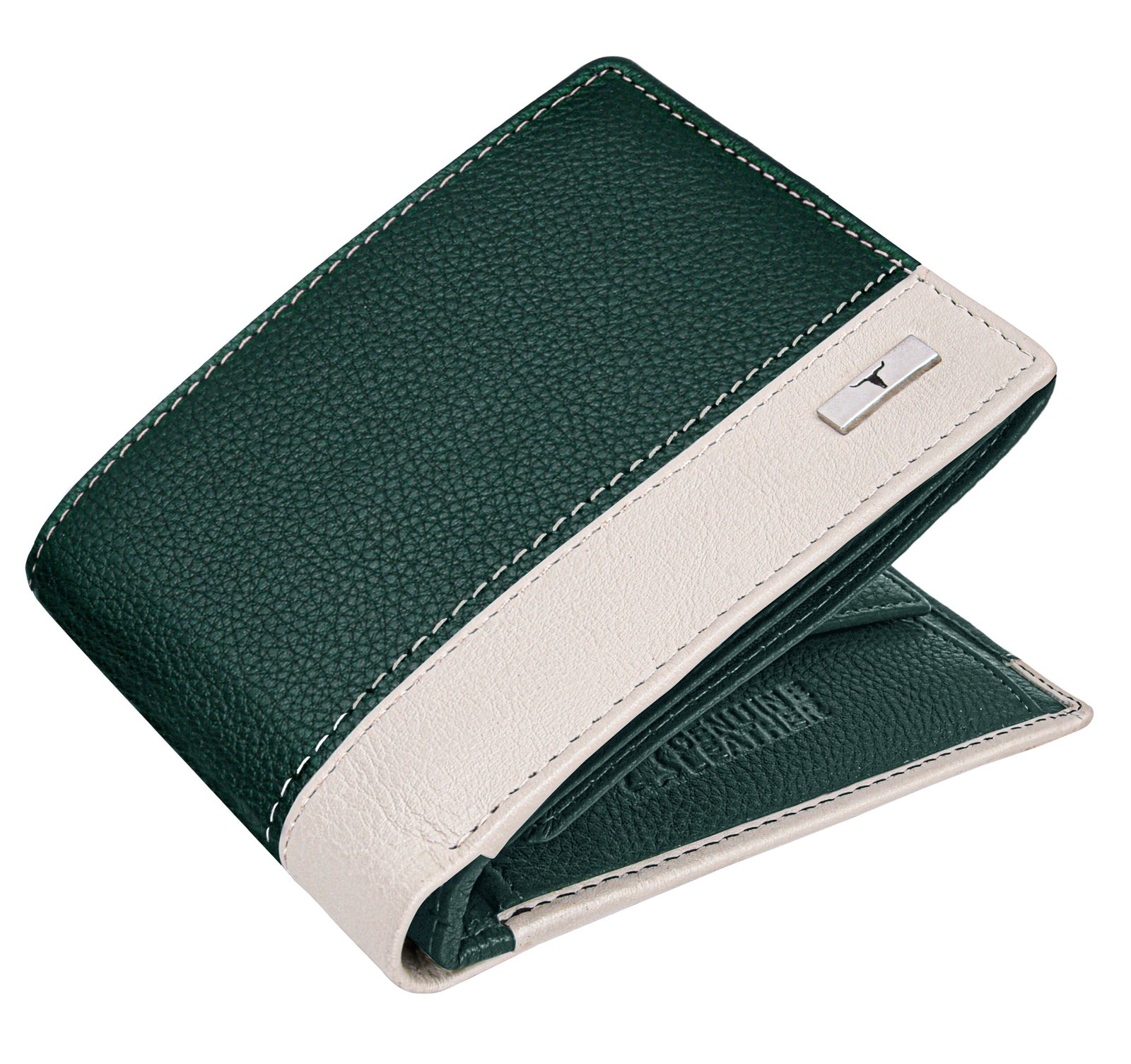 IndiFash Smith Leather Wallet & Reversible Leather Belt Combo Gift Set for Men - Green/Sand 2