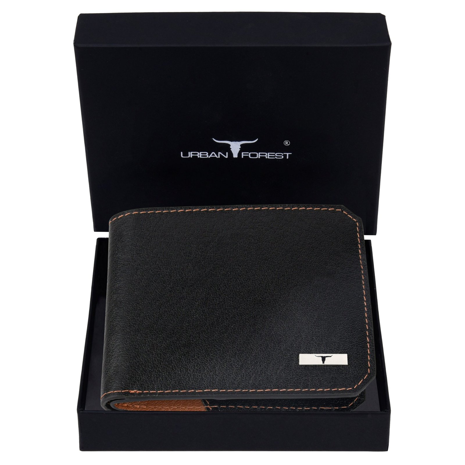 IndiFash Tyson Leather Wallet for Men - Black/Cognac