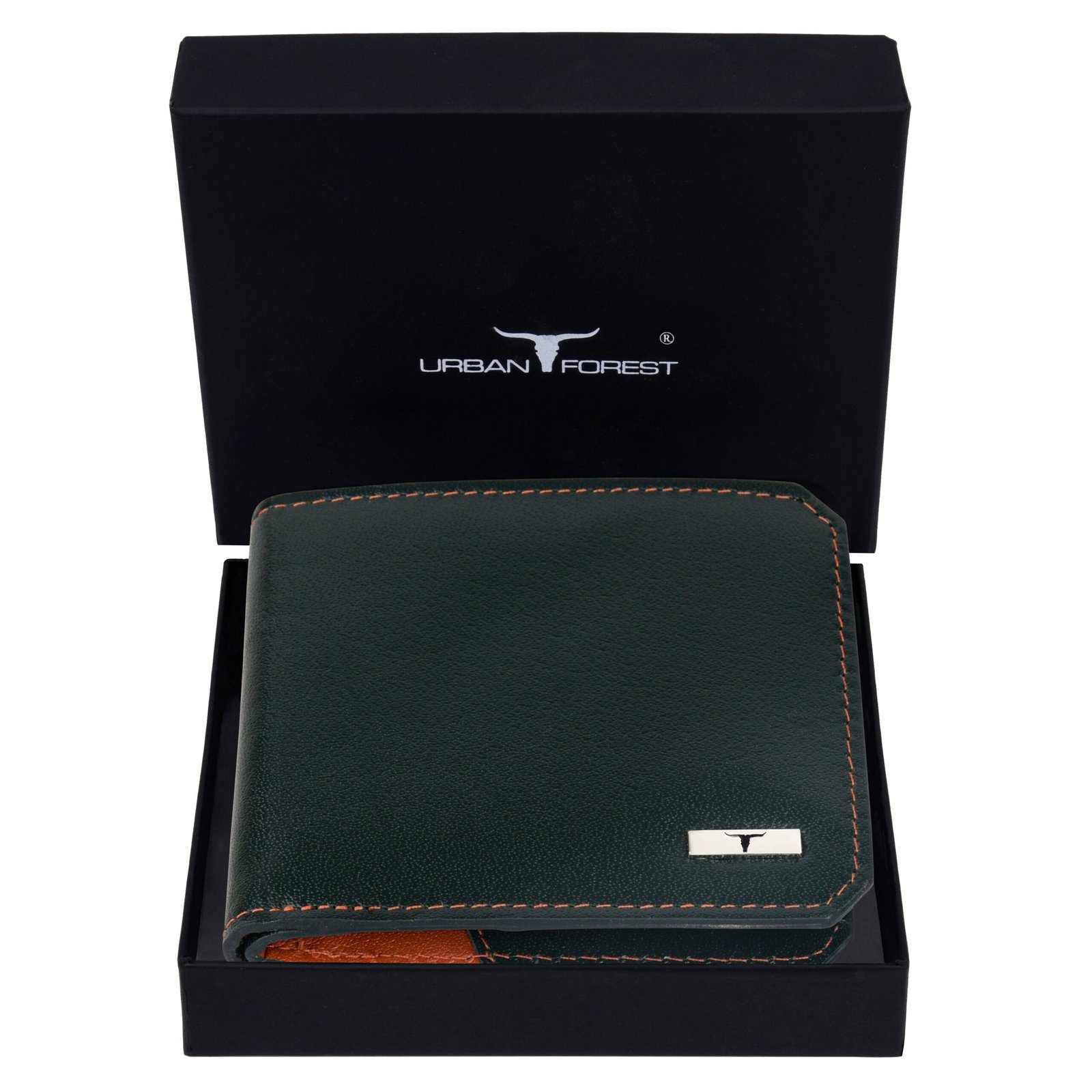 IndiFash Tyson Leather Wallet for Men - Green/Rust