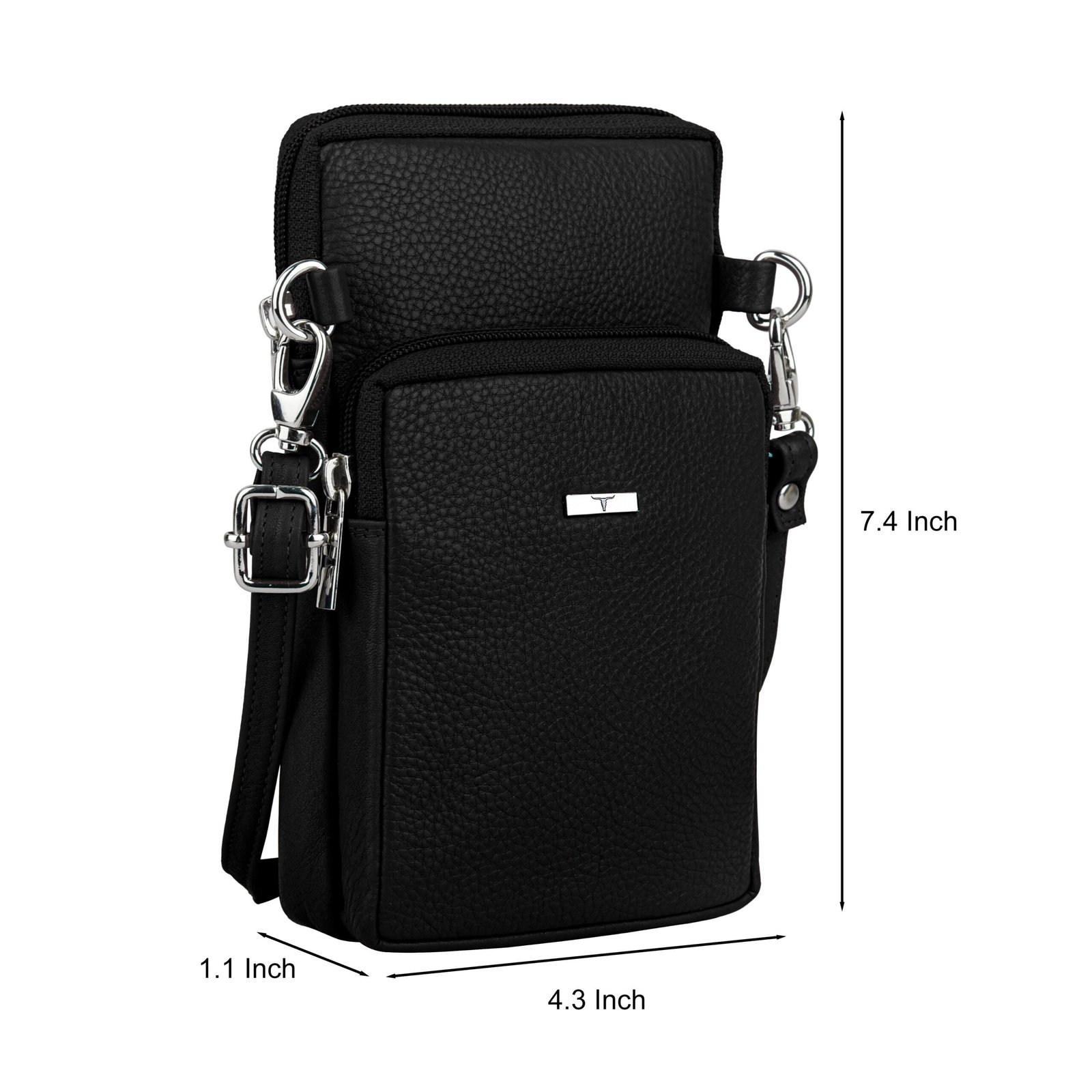 IndiFash Reese Leather Sling Wallet for Women - Black 5