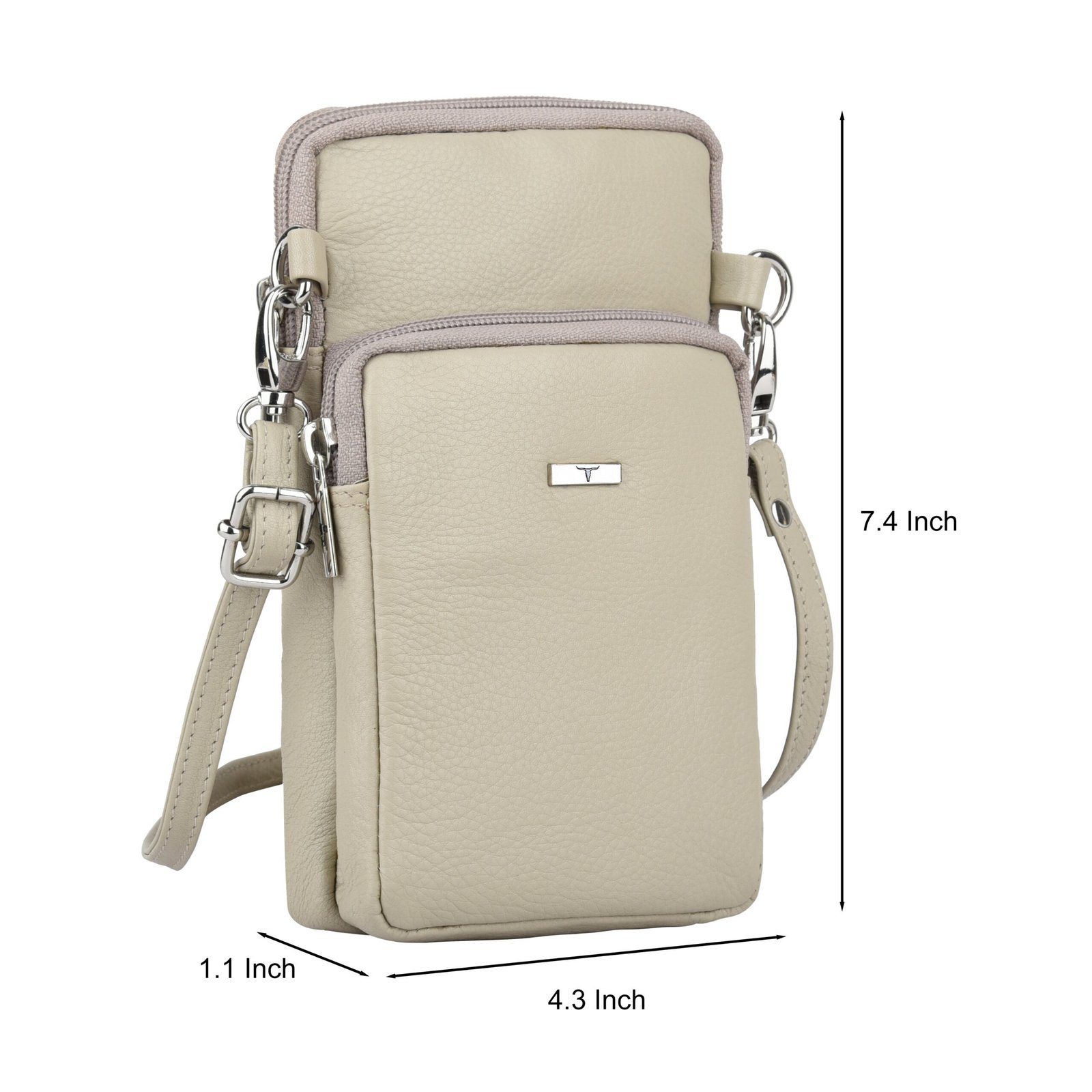 IndiFash Reese Leather Sling Wallet for Women - Sand 5