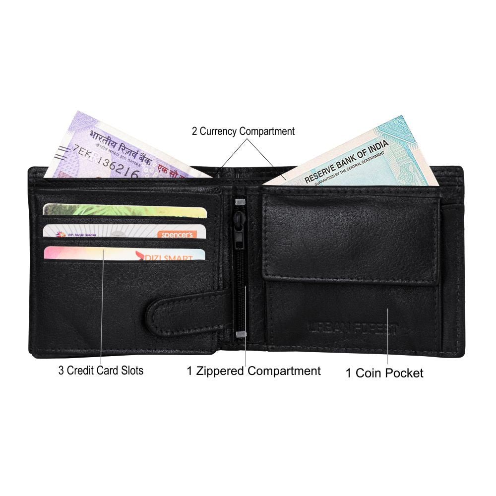IndiFash Miles Leather Wallet for Men - Black 3