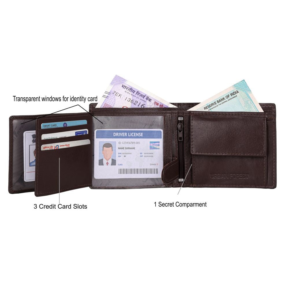 IndiFash Miles Leather Wallet for Men - Brown 4