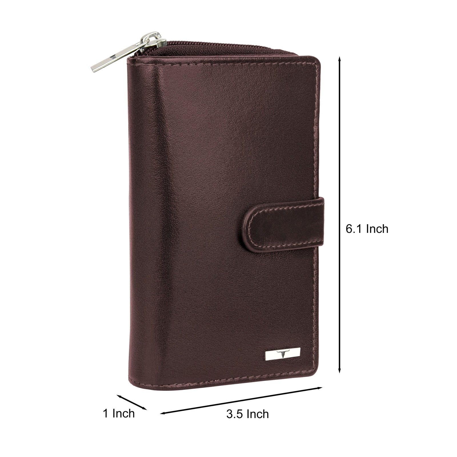 IndiFash Stella Leather Wallet for Women - Aniline Brown 5