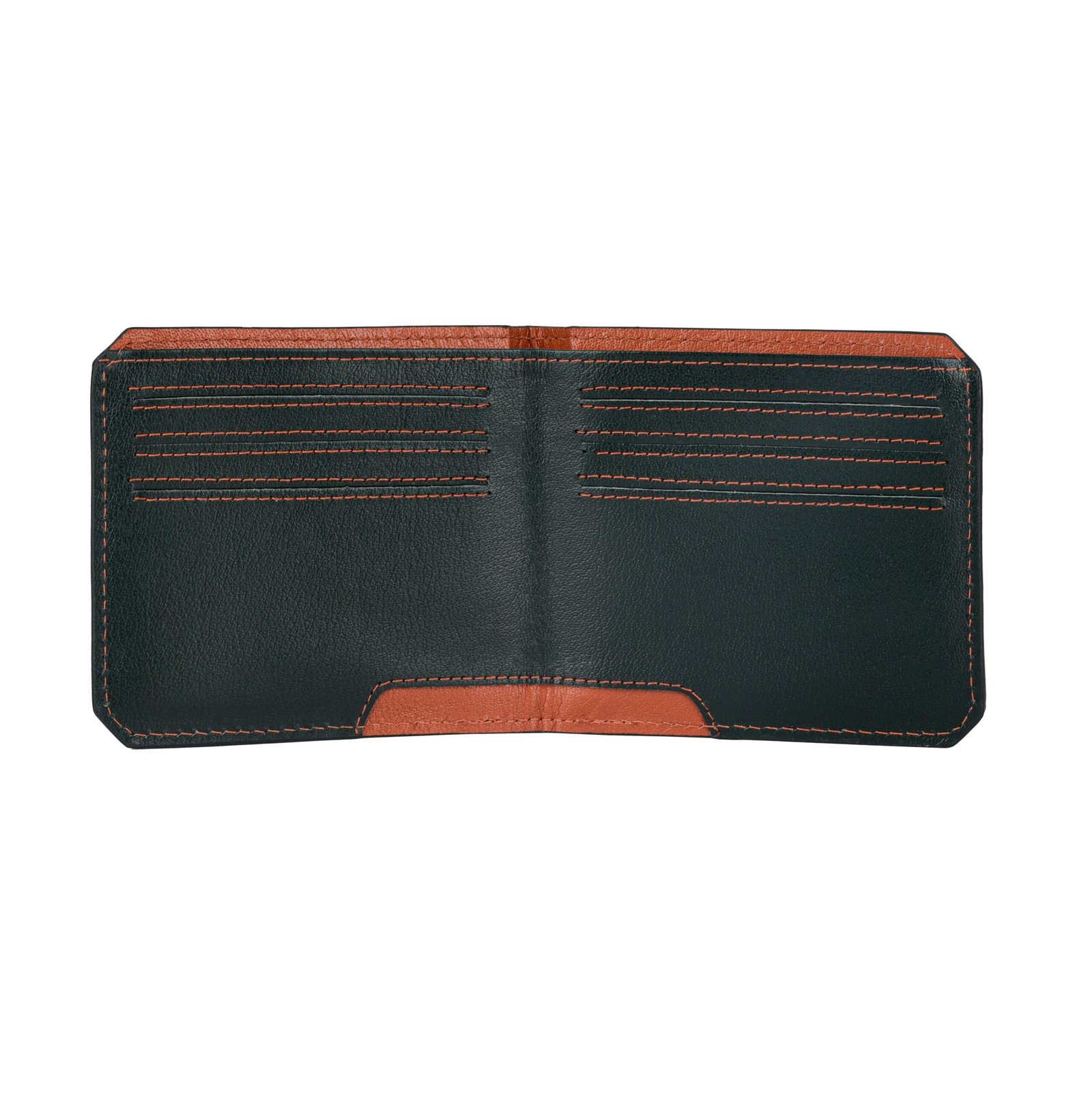 IndiFash Tyson Leather Wallet for Men - Green/Rust 3