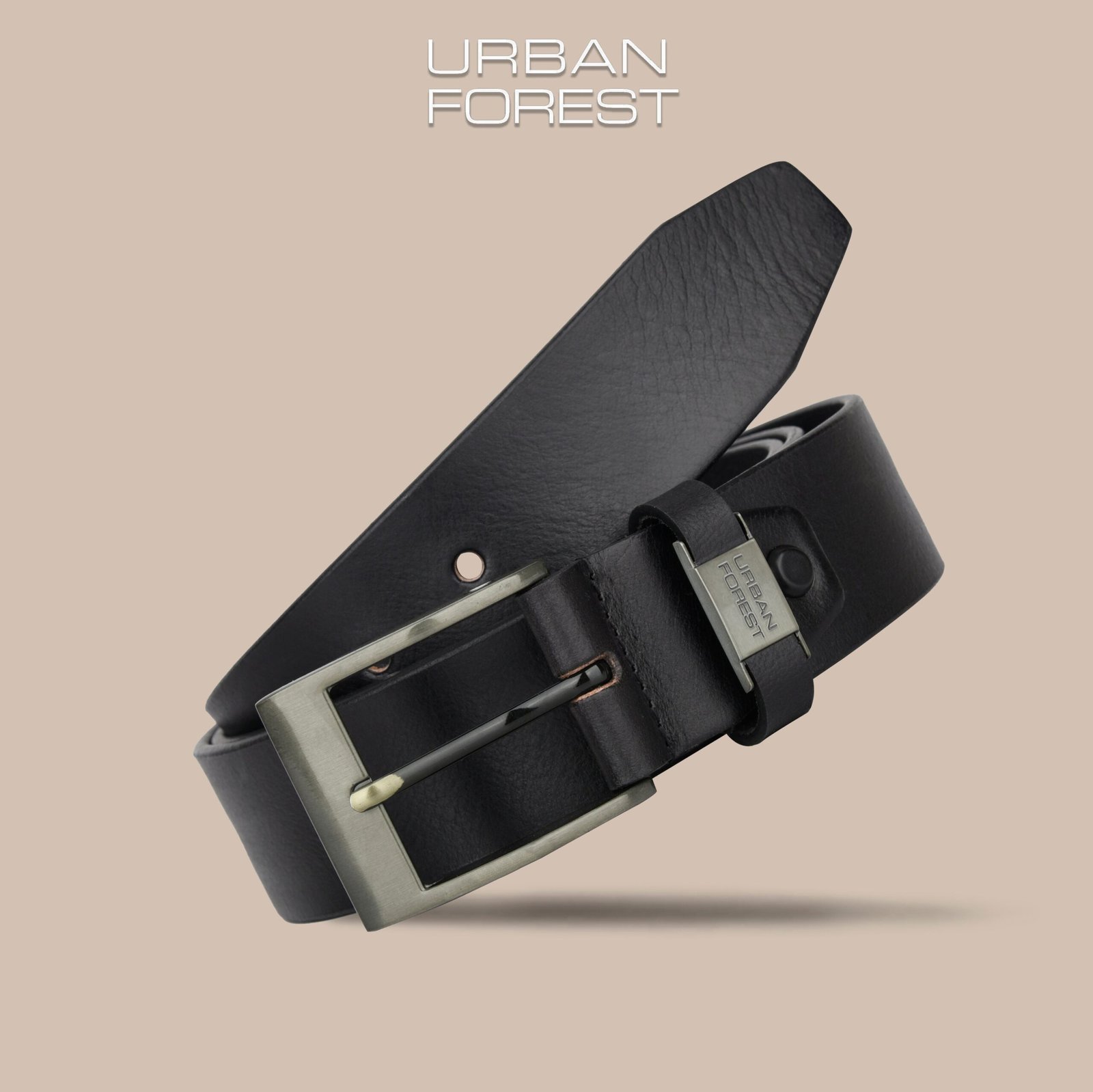 IndiFash Axel Casual Leather Belt for Men - Burnish Black 3