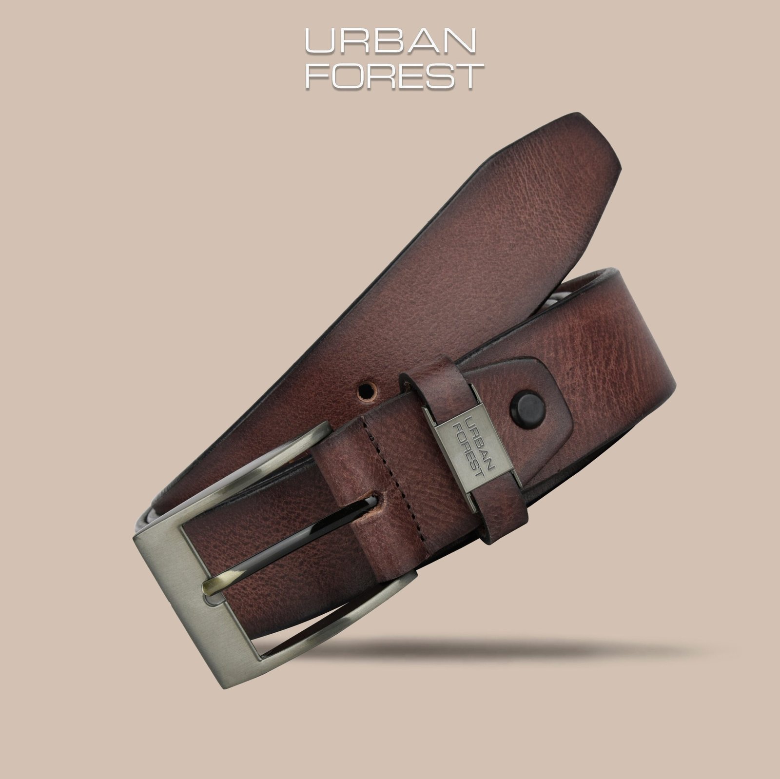 IndiFash Axel Casual Leather Belt for Men - Burnish Brown 3