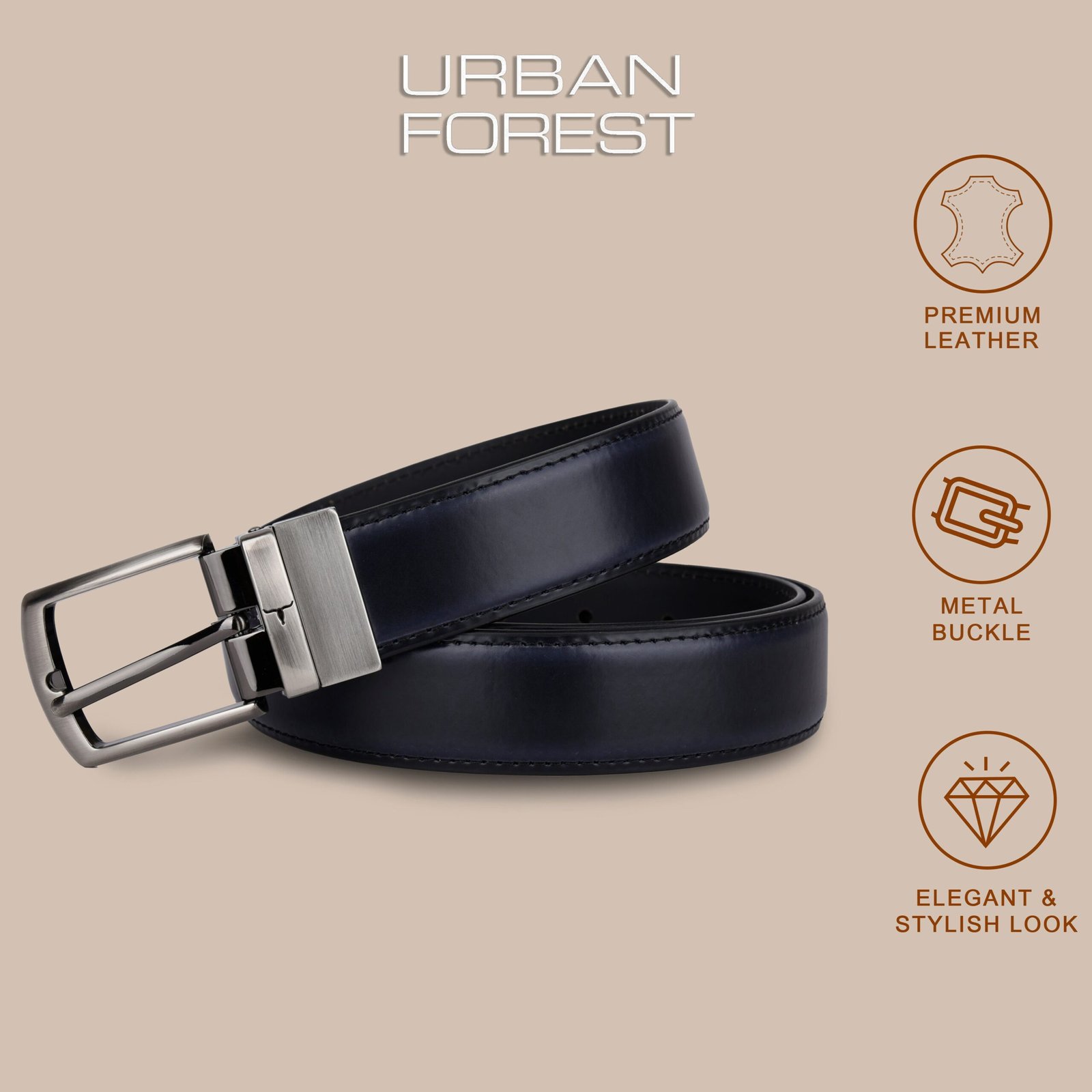 IndiFash Aiden Formal Leather Belt for Men 3
