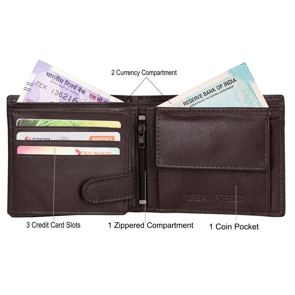 IndiFash Miles Leather Wallet for Men - Brown 3