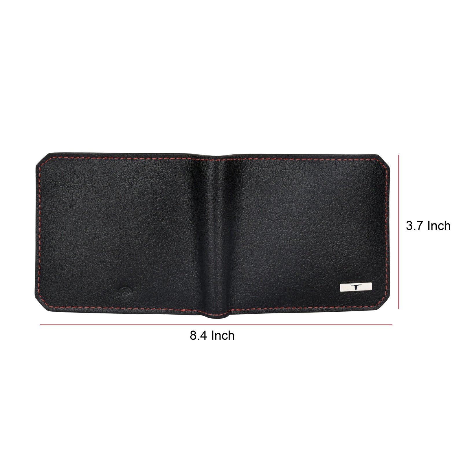 IndiFash Tyson Leather Wallet for Men - Black/Red 4