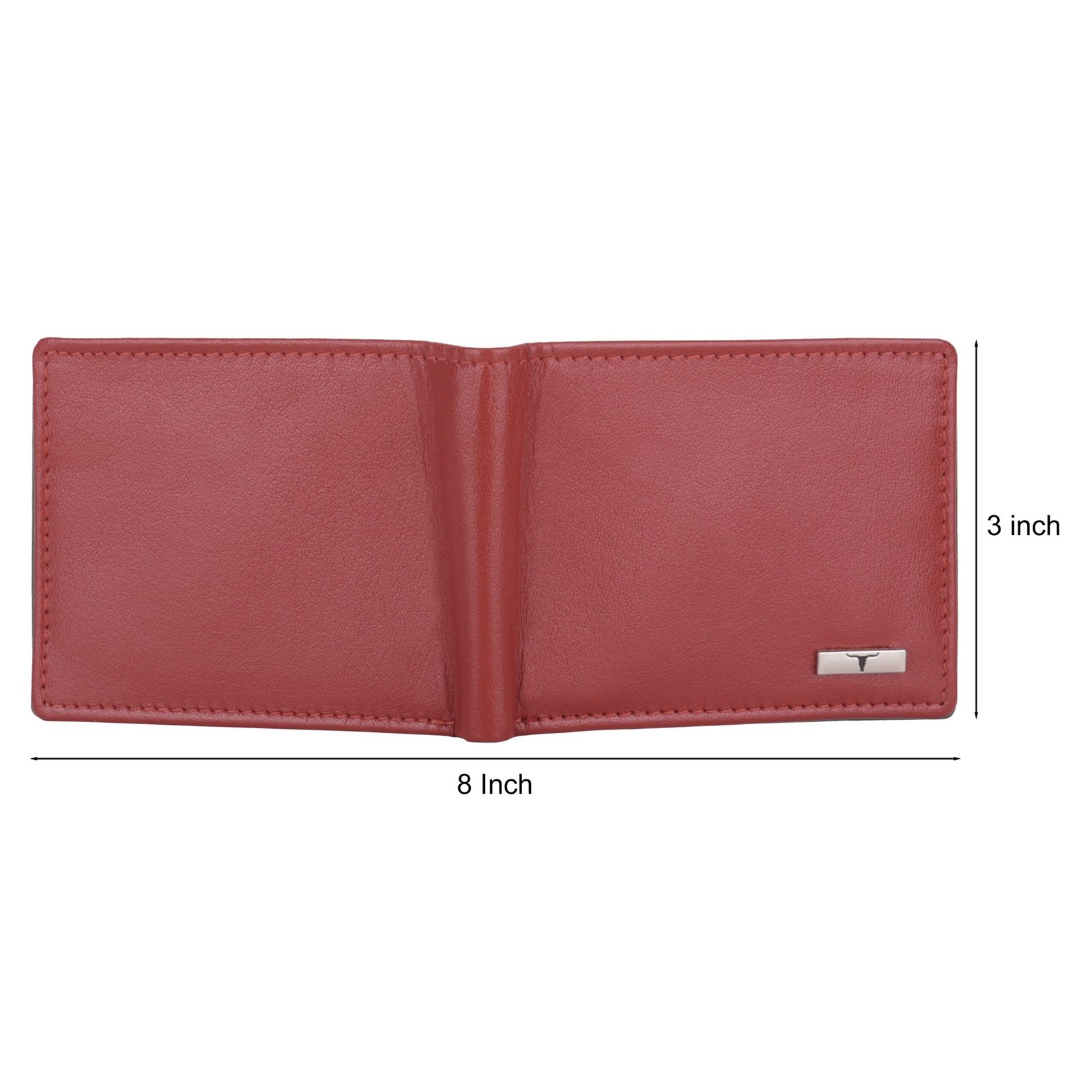 IndiFash Fred Leather Wallet for Men - Aniline Red 4