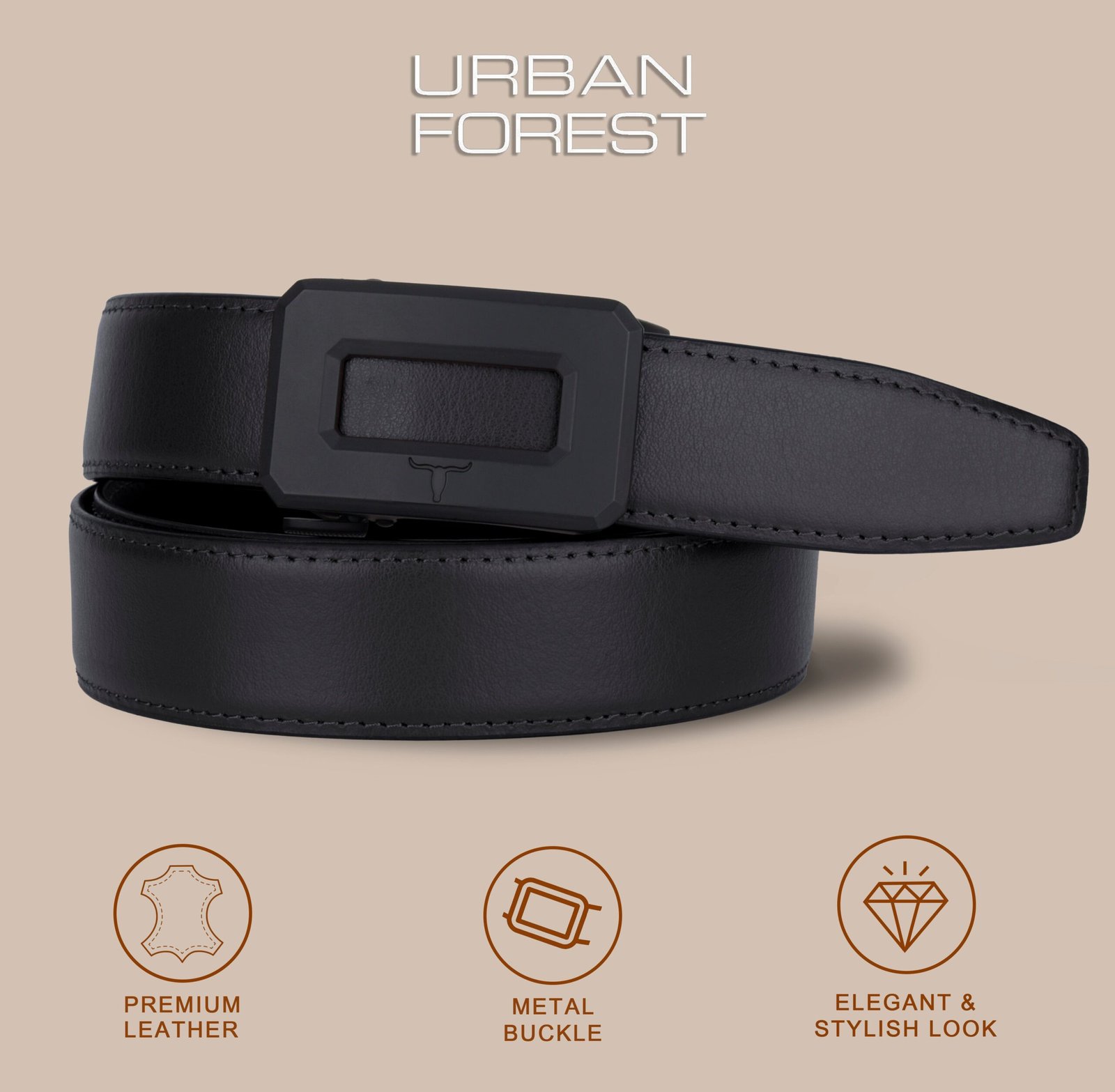 IndiFash Gale Formal Leather Belt for Men - Brown 3