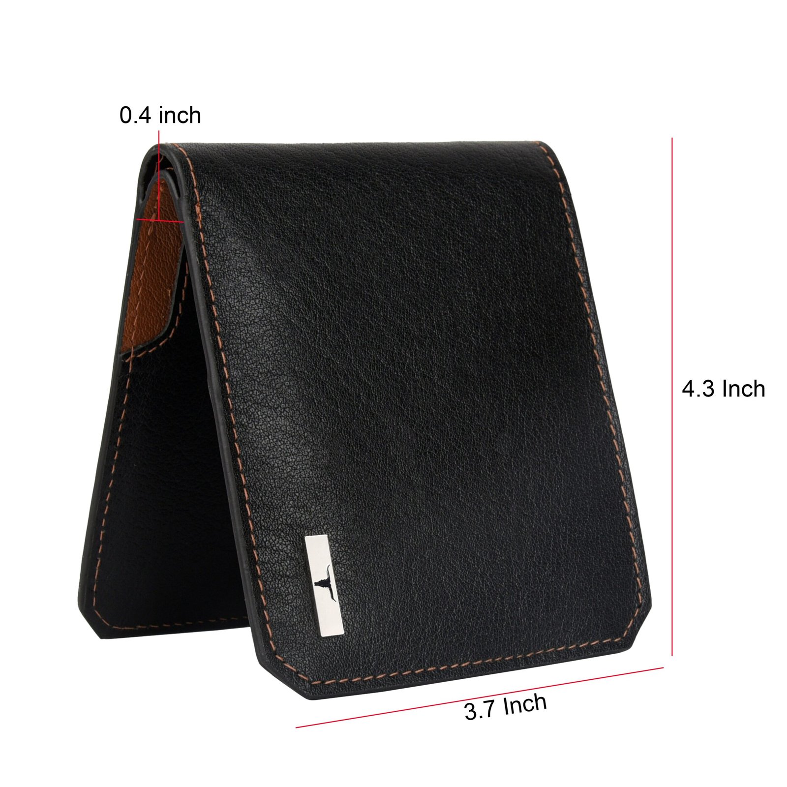 IndiFash Tyson Leather Wallet for Men - Black/Cognac 5