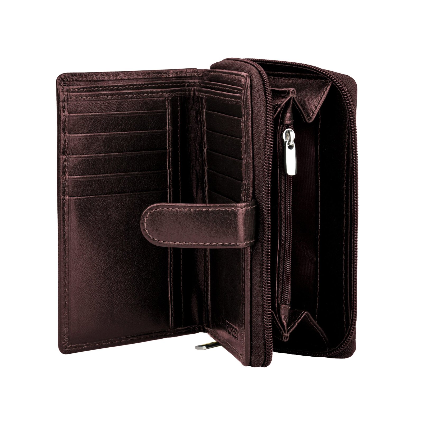 IndiFash Stella Leather Wallet for Women - Aniline Brown 3