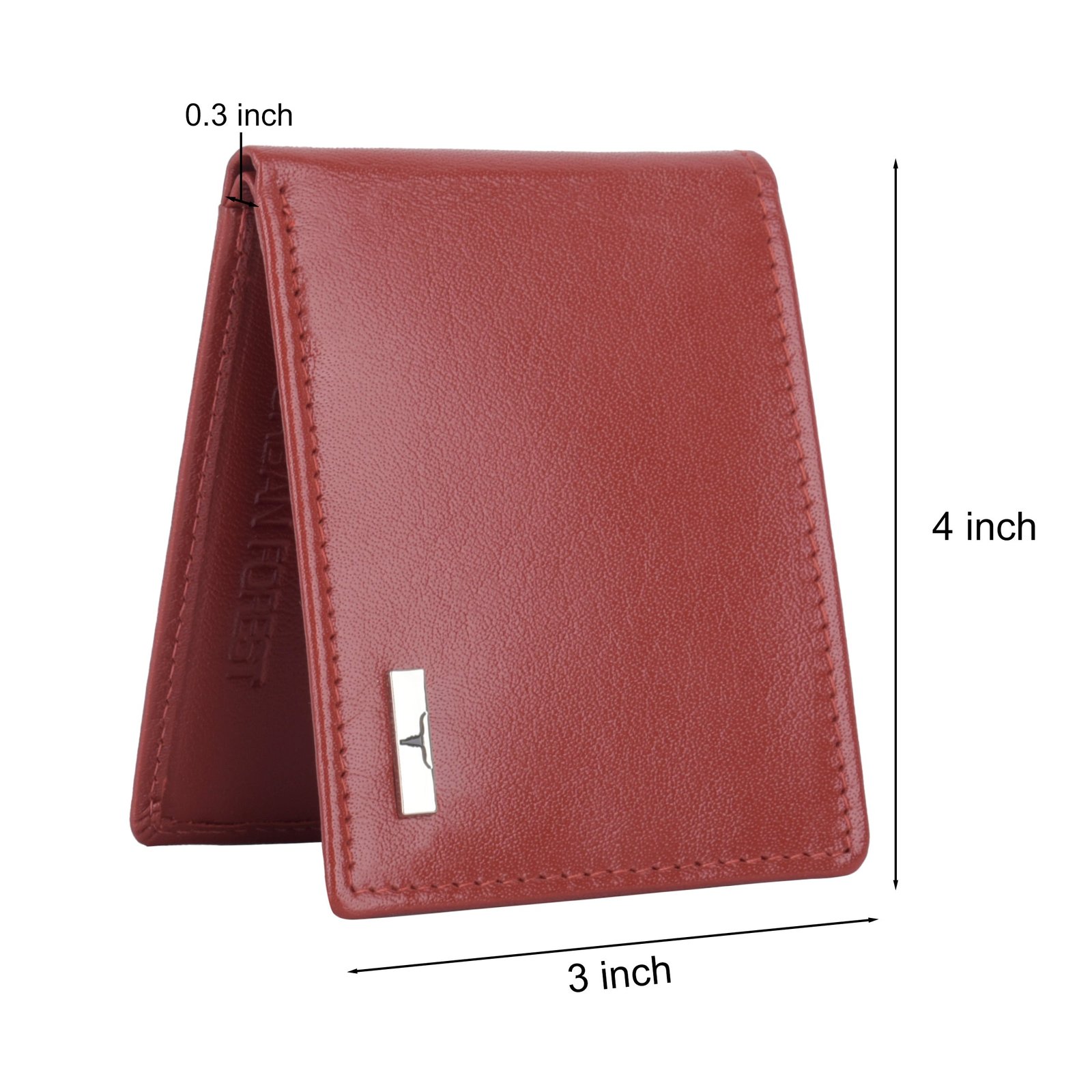 IndiFash Fred Leather Wallet for Men - Aniline Red 5