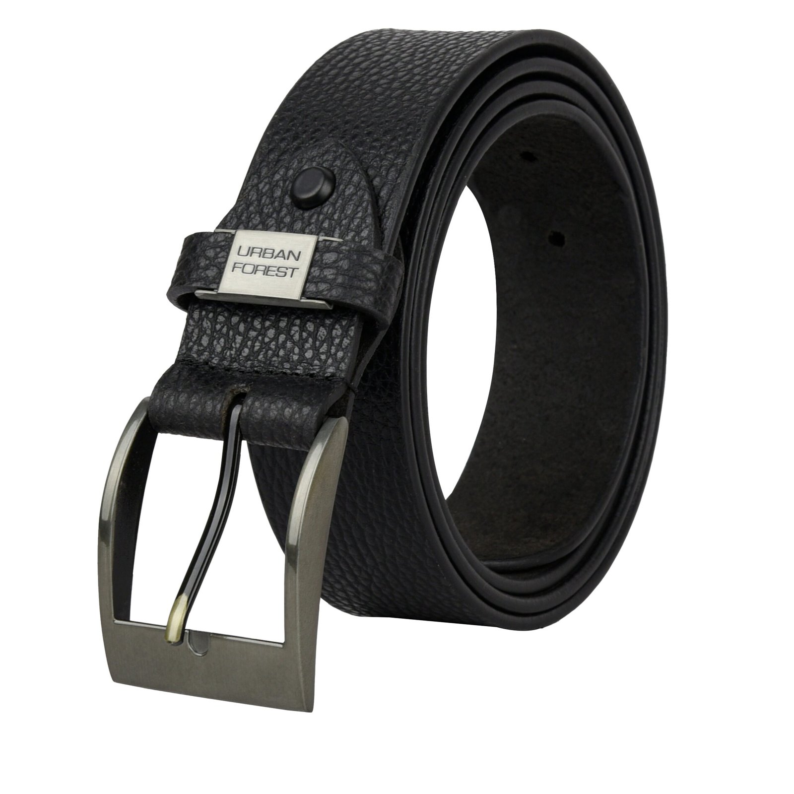 IndiFash Noir Casual Leather Belt for Men - Black