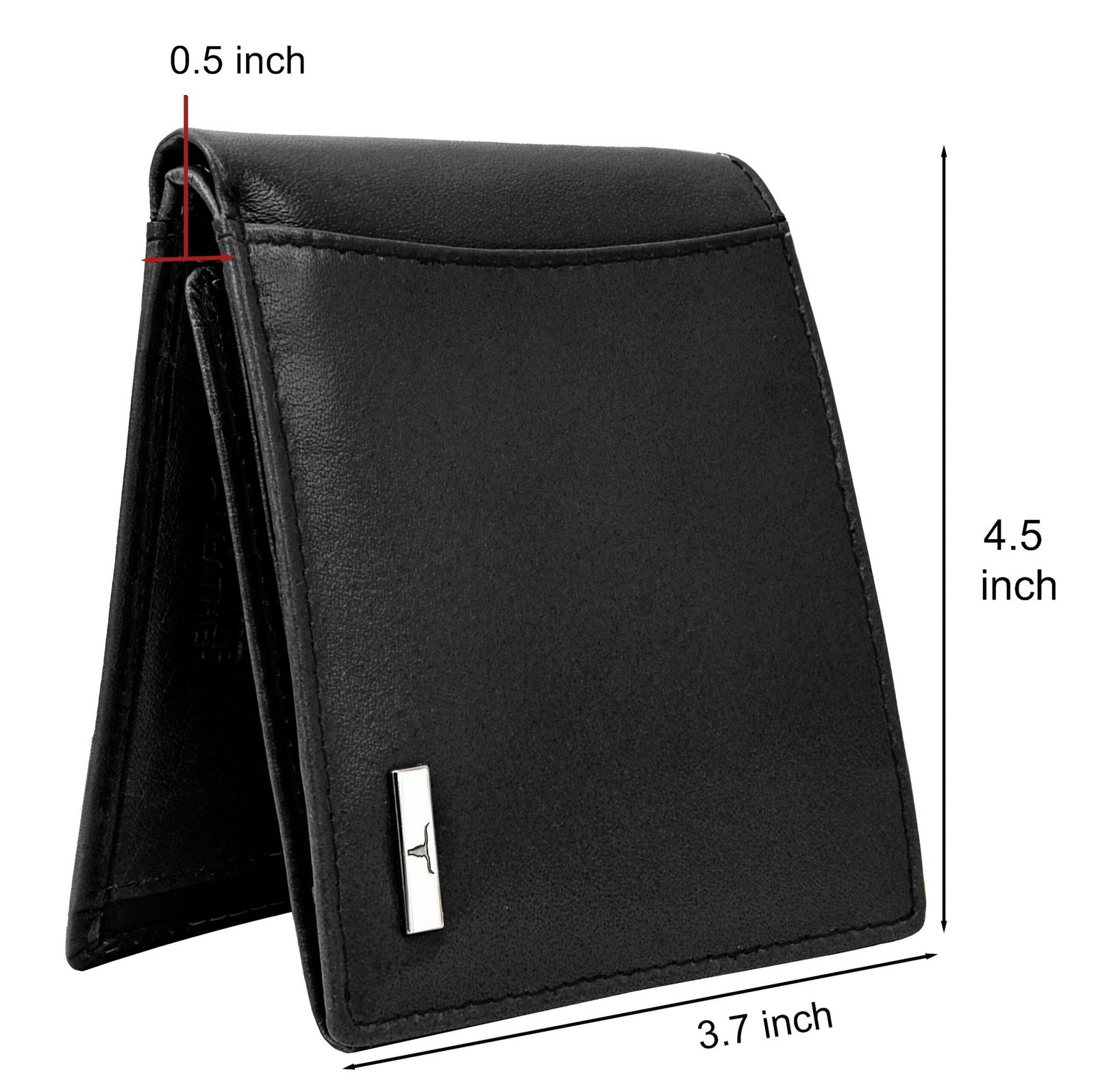 IndiFash Octa Leather Wallet & Reversible Leather Belt Combo Gift Set for Men - Aniline Black 5