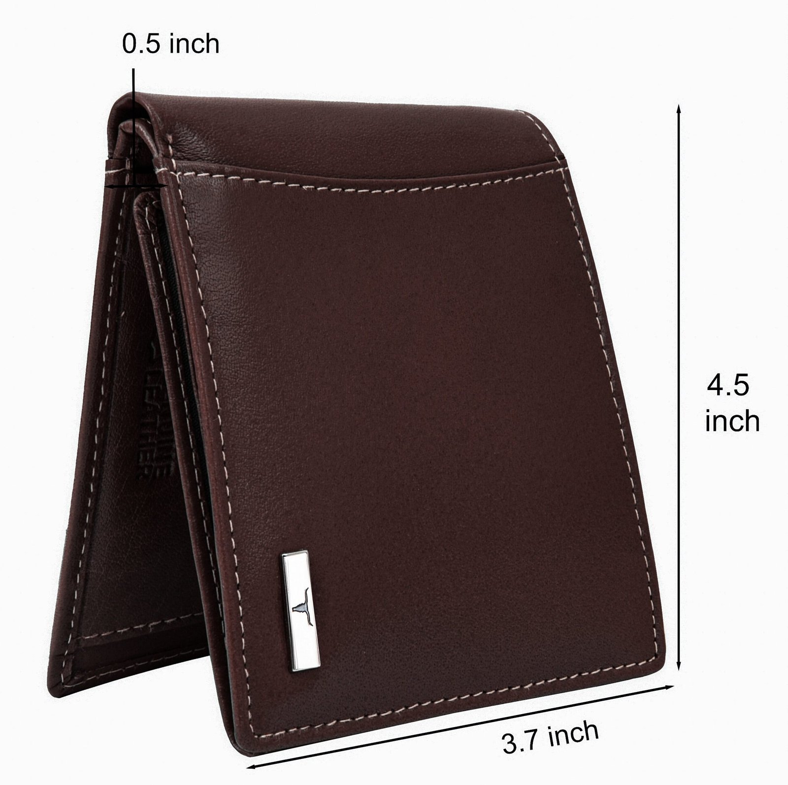 IndiFash Octa Leather Wallet & Reversible Leather Belt Combo Gift Set for Men - Aniline Brown 5