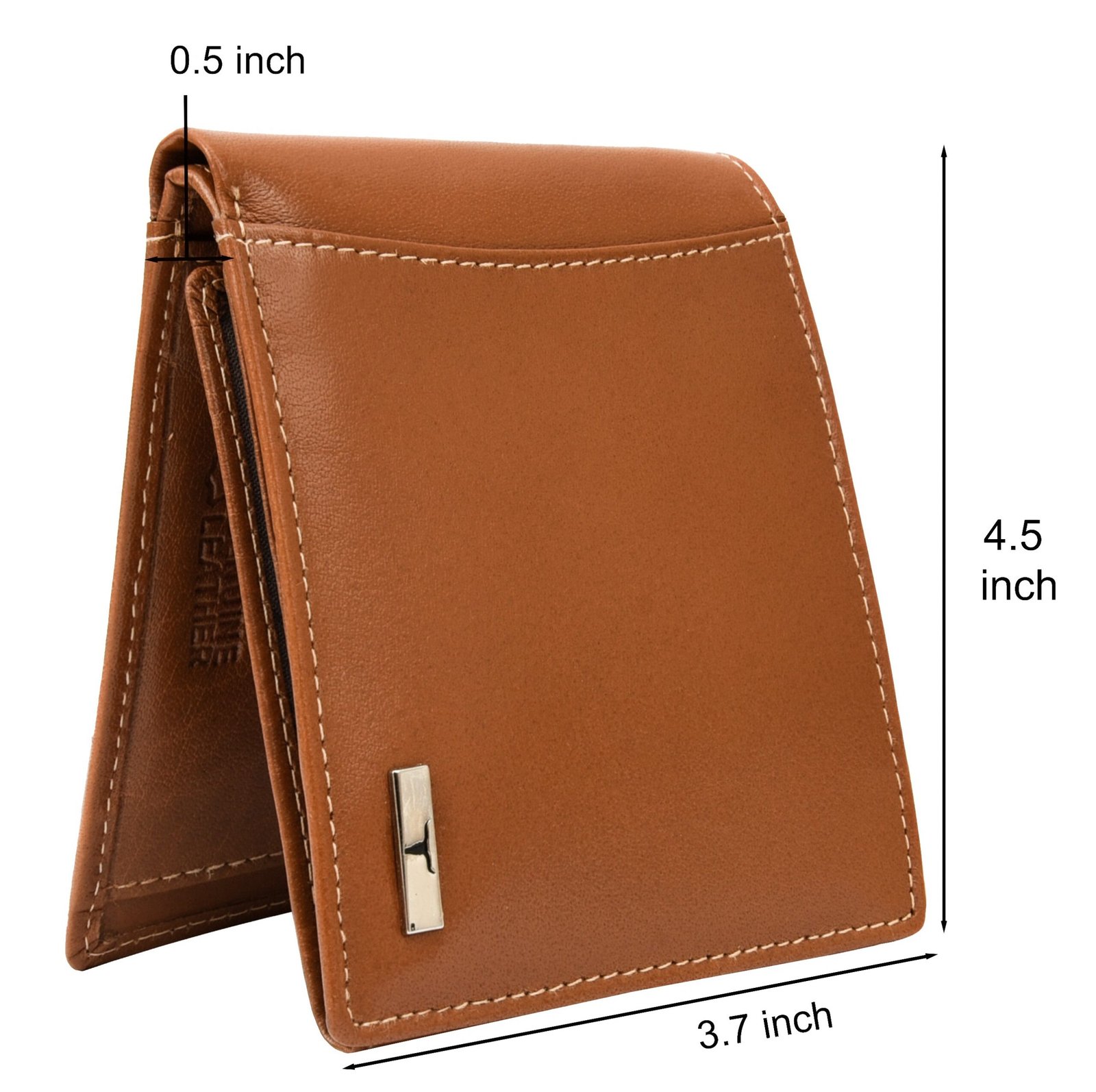 IndiFash Octa Leather Wallet & Reversible Leather Belt Combo Gift Set for Men - Aniline Cognac 5