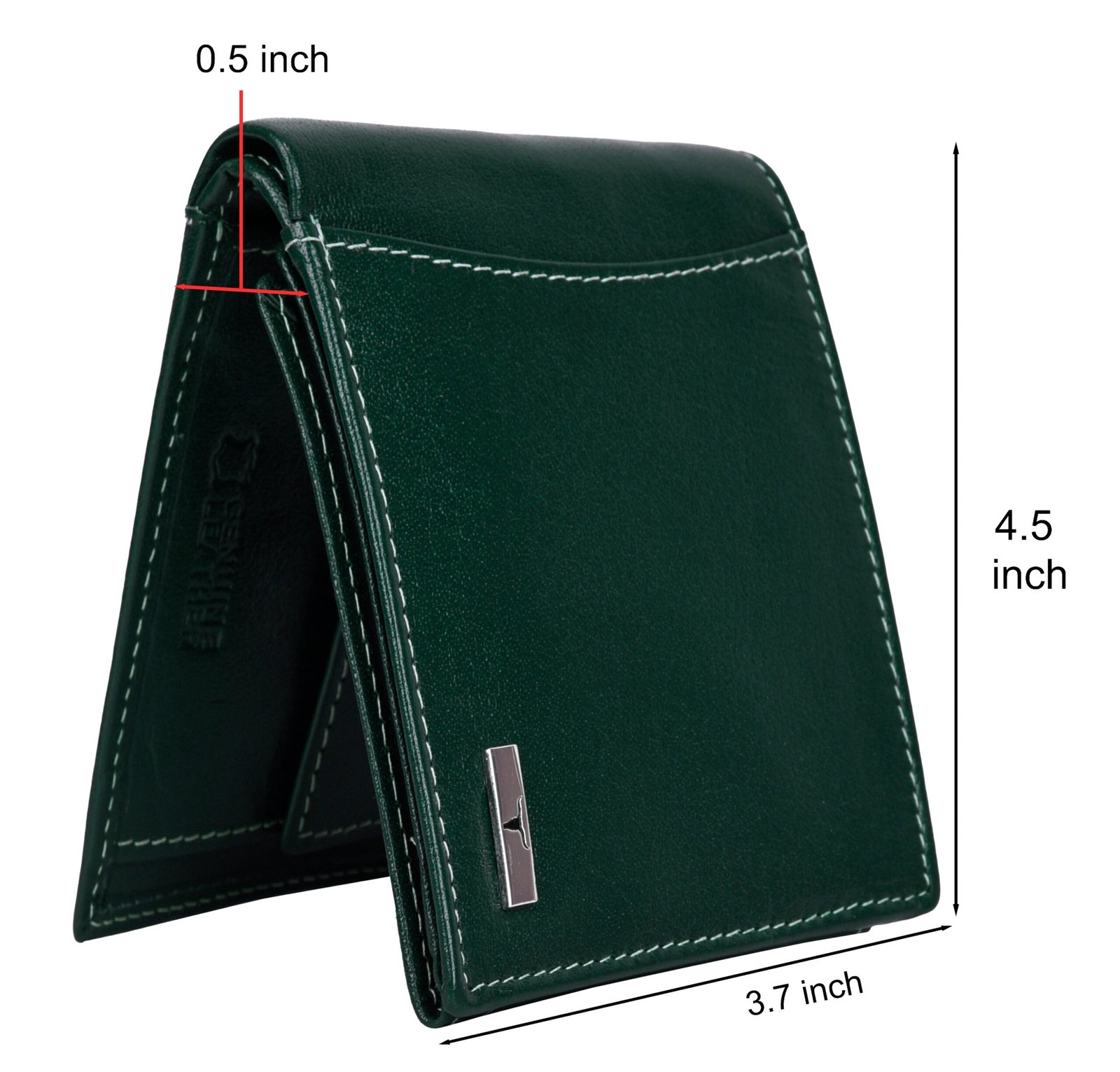 IndiFash Octa Leather Wallet & Reversible Leather Belt Combo Gift Set for Men - Aniline Green 5