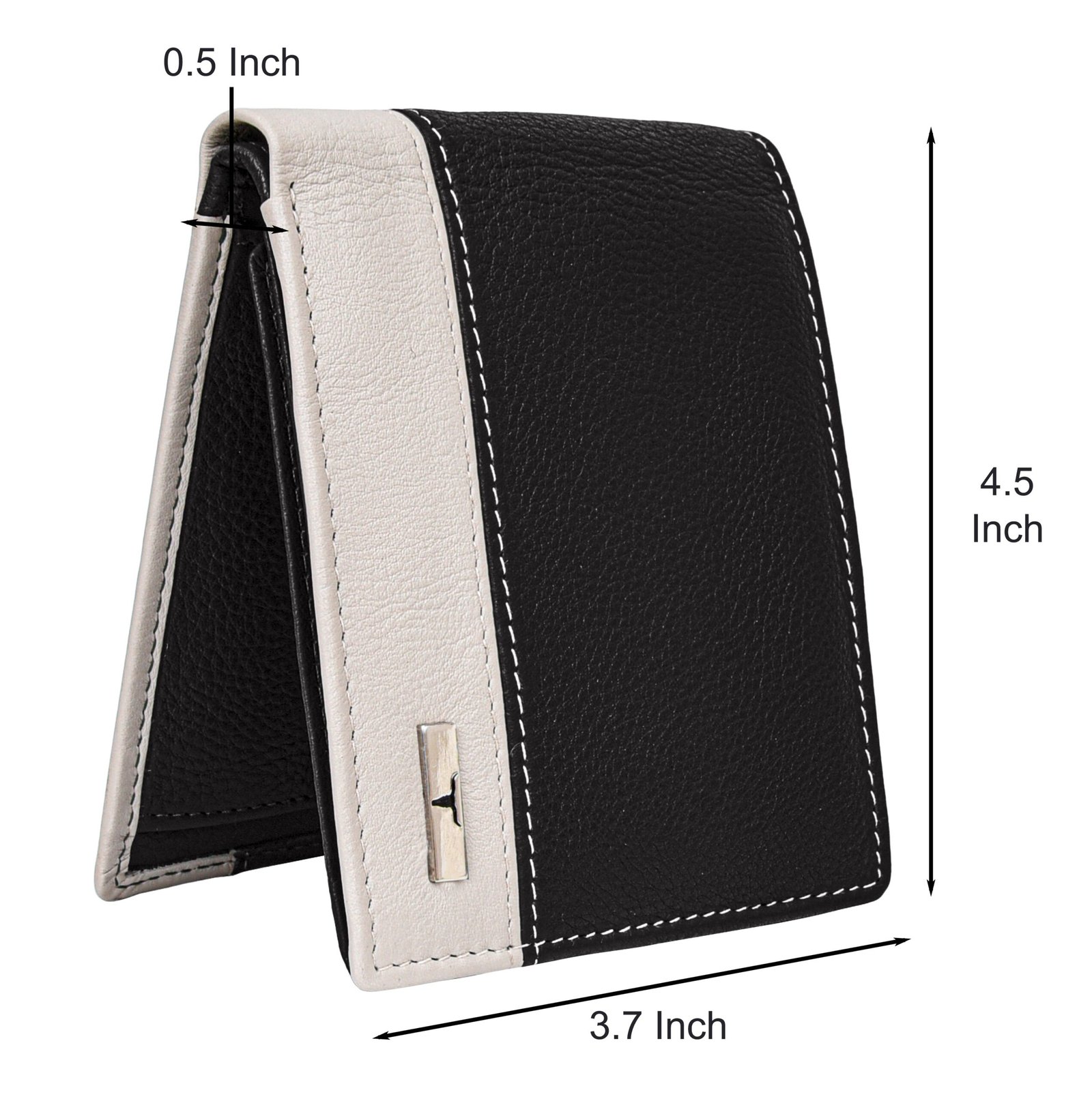 IndiFash Smith Leather Wallet & Reversible Leather Belt Combo Gift Set for Men - Black/Sand 5