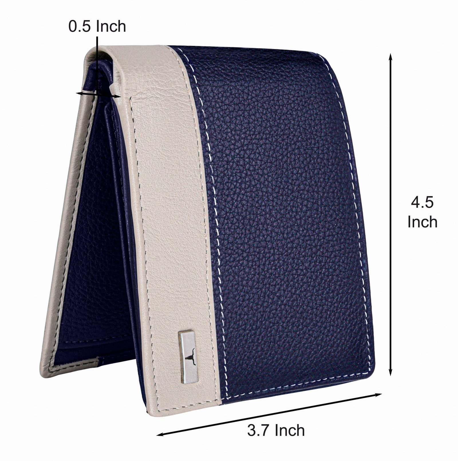 IndiFash Smith Leather Wallet & Reversible Leather Belt Combo Gift Set for Men - Blue/Sand 5