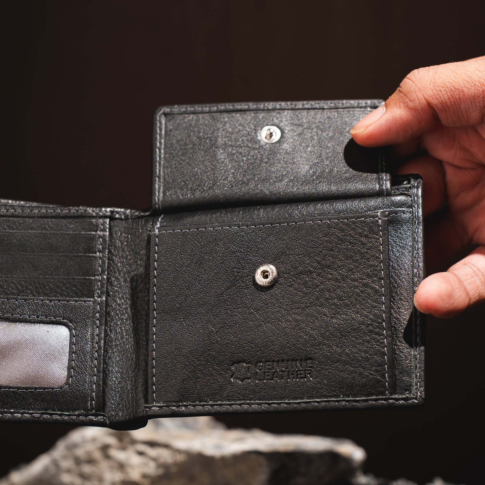 IndiFash Stan Leather Wallet for Men - Green 3