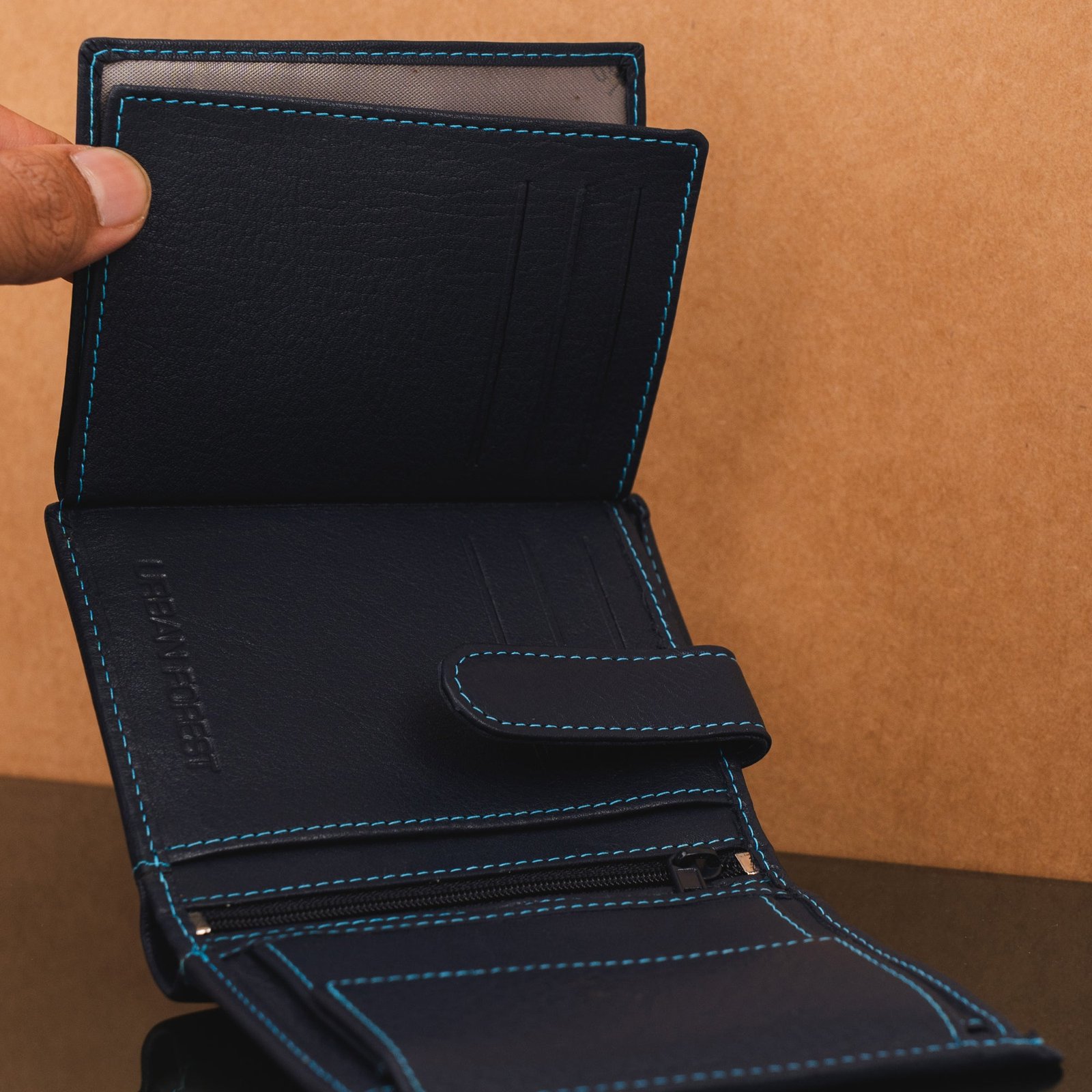 IndiFash Orlando Leather Wallet for Men - Blue 3