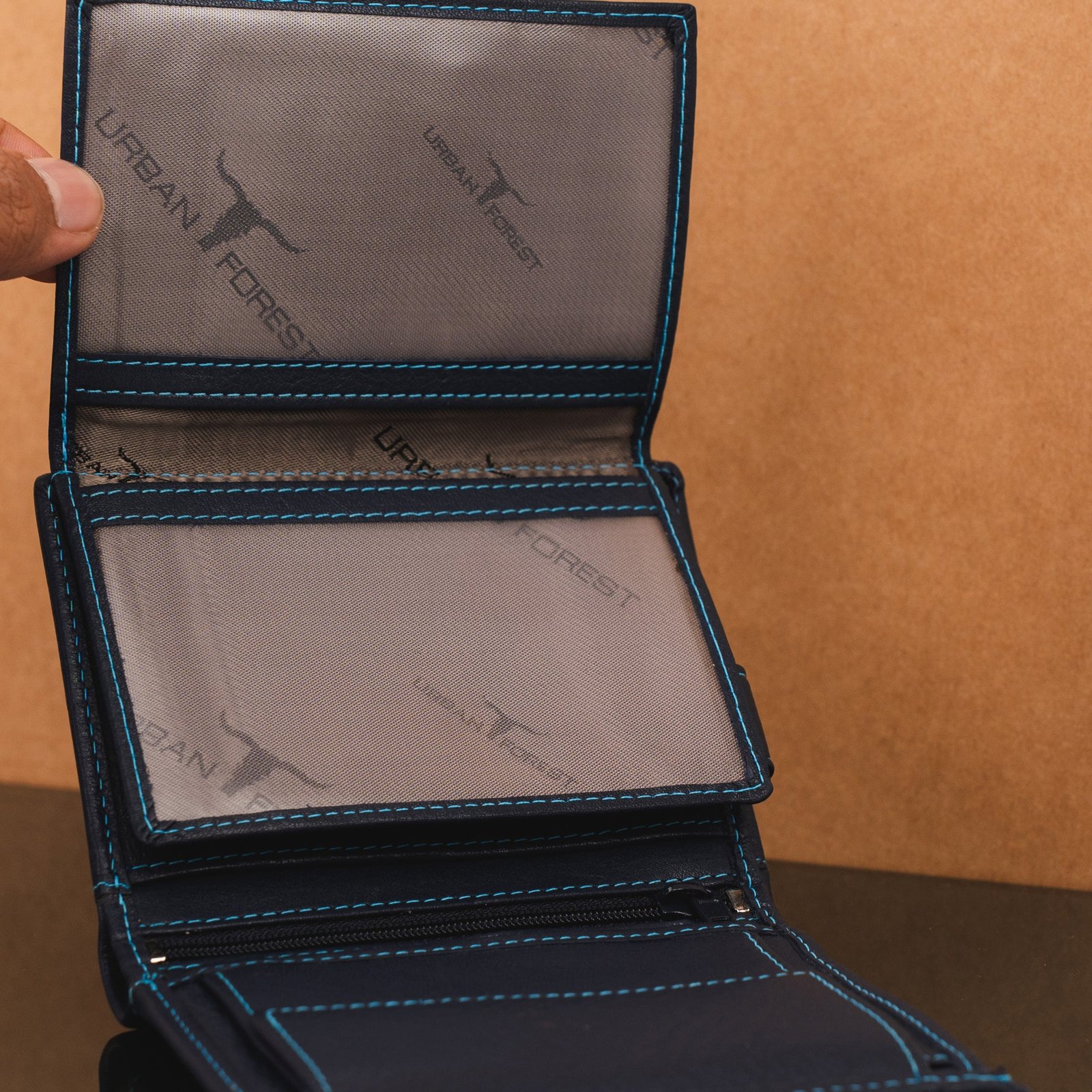 IndiFash Orlando Leather Wallet for Men - Blue 4