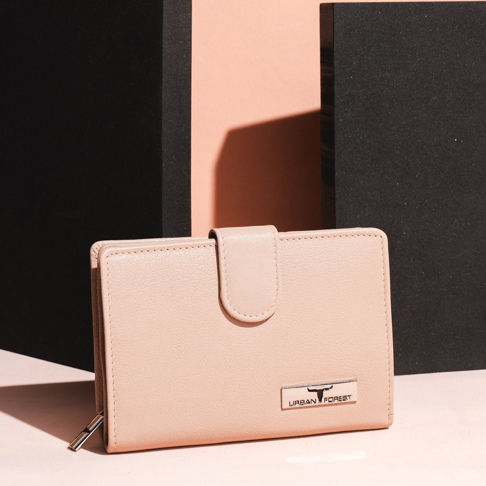 IndiFash Arya Leather Wallet for Women - Rose Pink