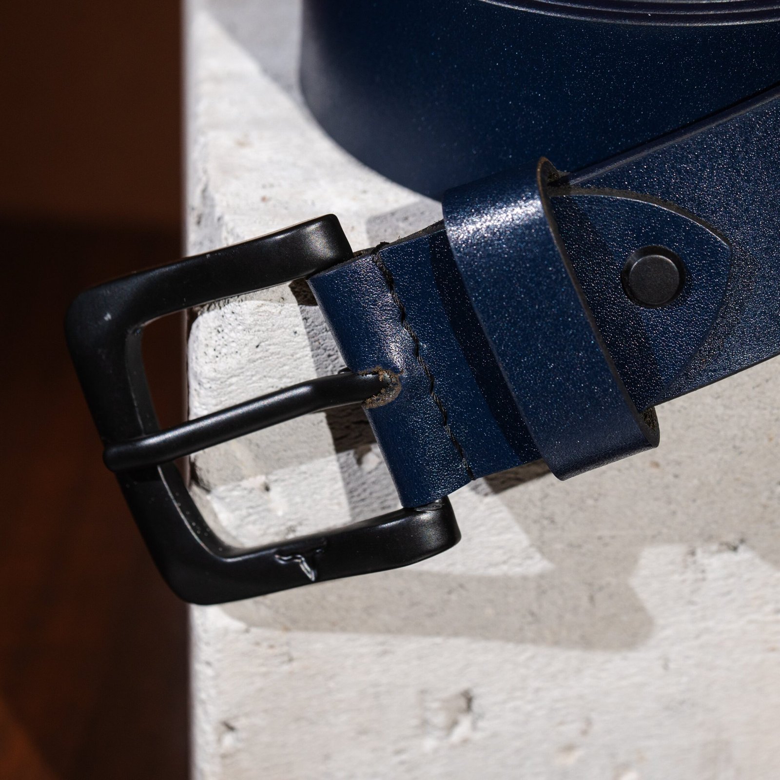 IndiFash Zeke Leather Wallet & Casual Leather Belt Combo Gift Set for Men - Vintage Blue/Blue 4