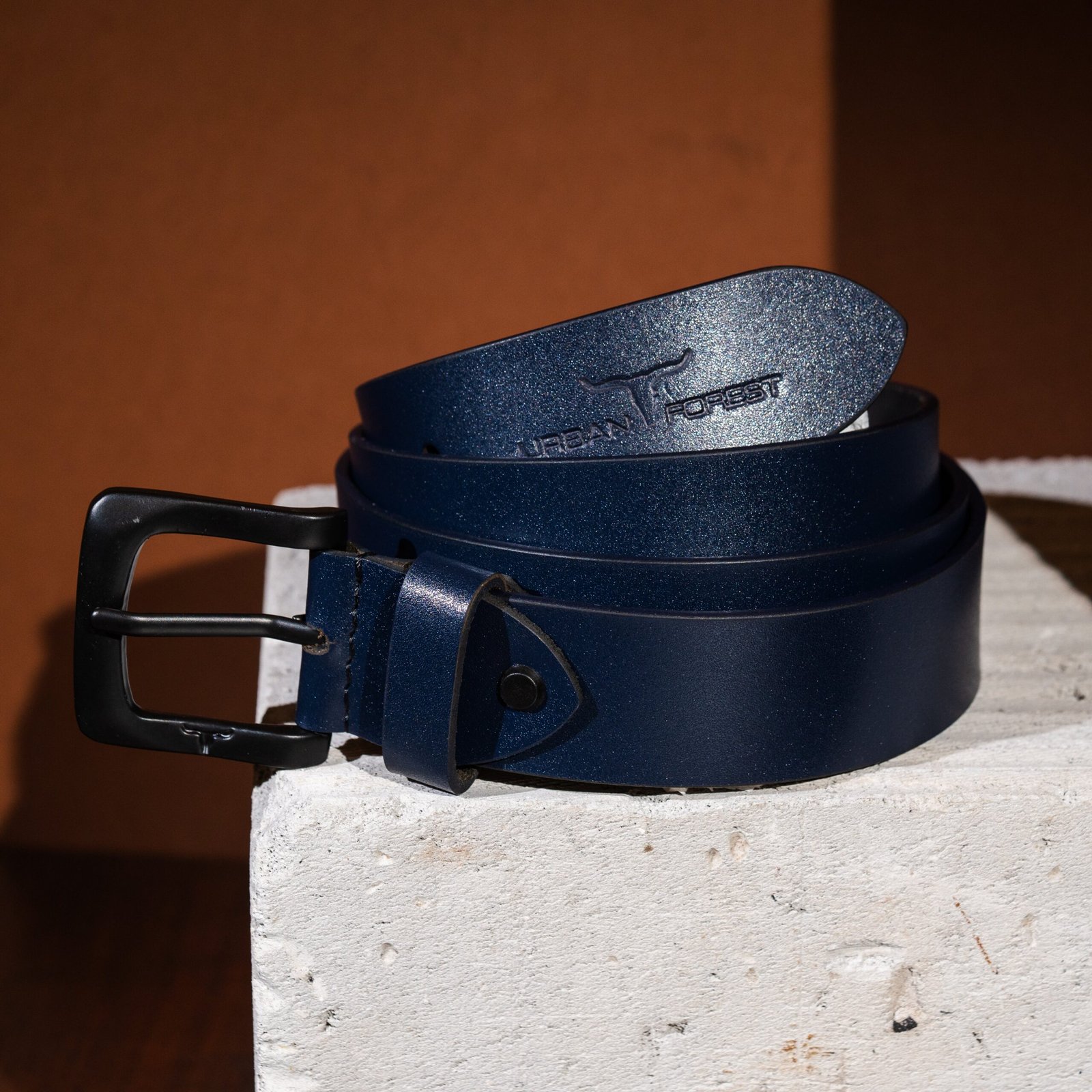 IndiFash Zeke Leather Wallet & Casual Leather Belt Combo Gift Set for Men - Vintage Blue/Blue 5